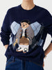 Women’s Embroidered Knit Sweater – Long Sleeve Pullover