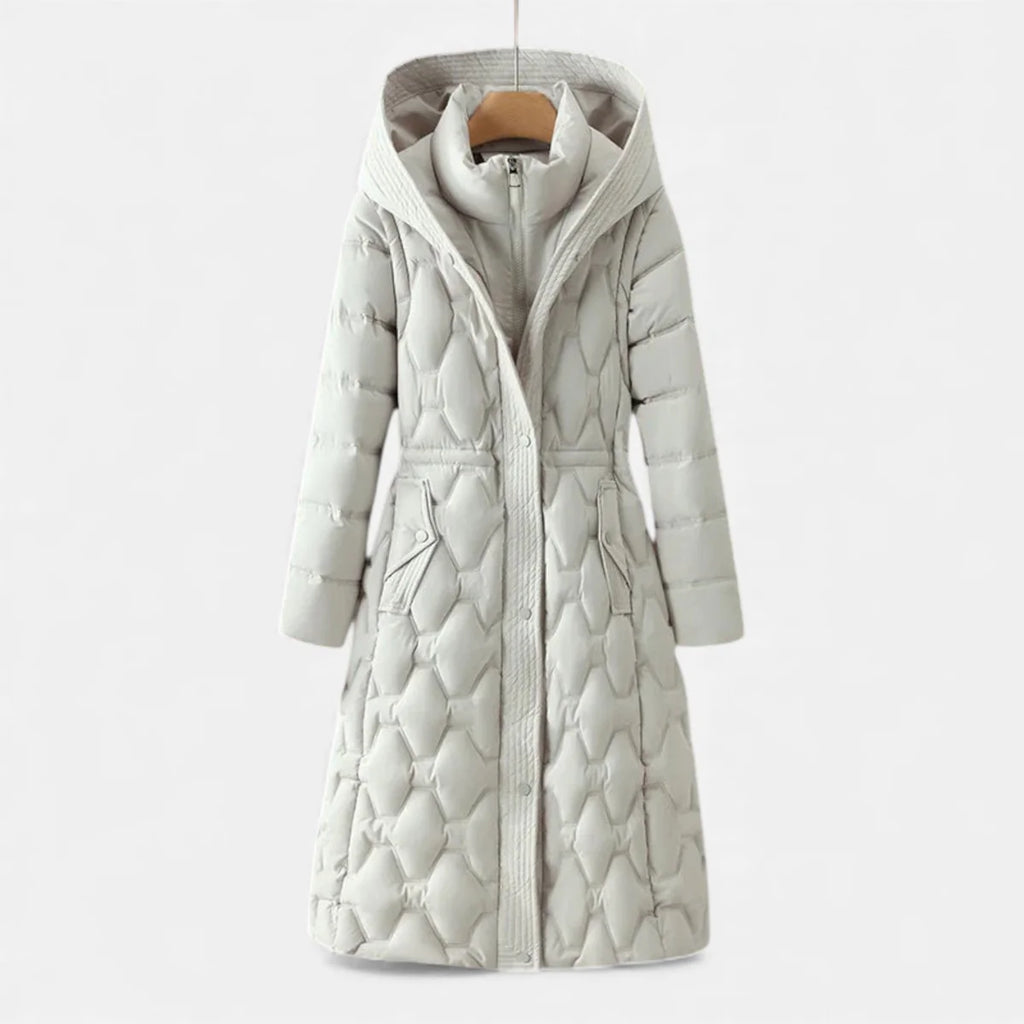 womens longline puffer coat