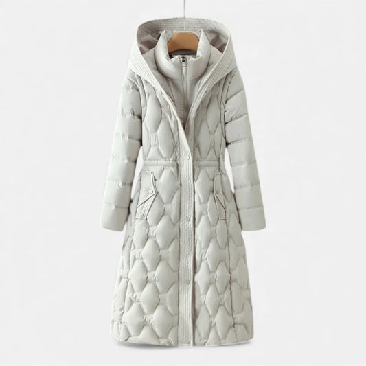 womens longline puffer coat
