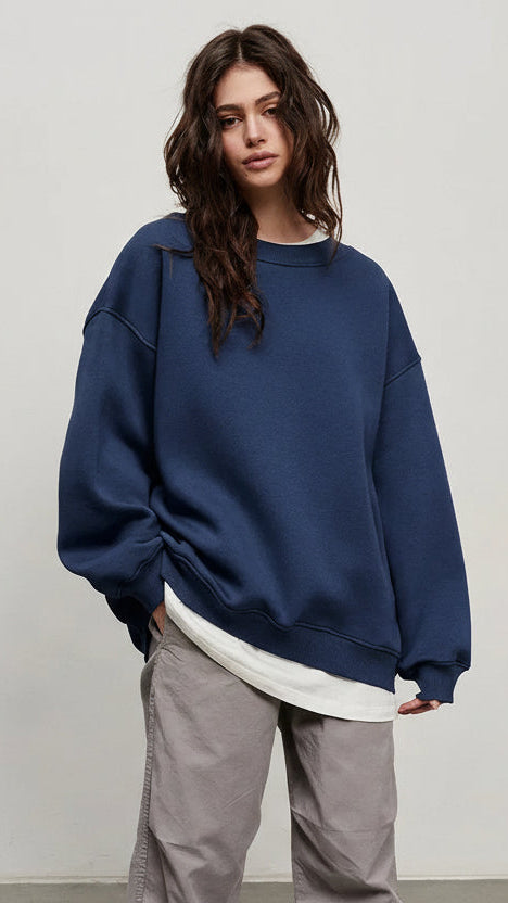 Women’s Oversized Fleece Hoodie – Warm Long Sleeve Pullover