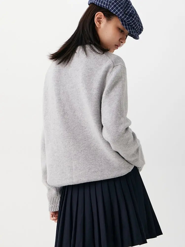 Women’s Embroidered Knit Sweater – Long Sleeve Pullover