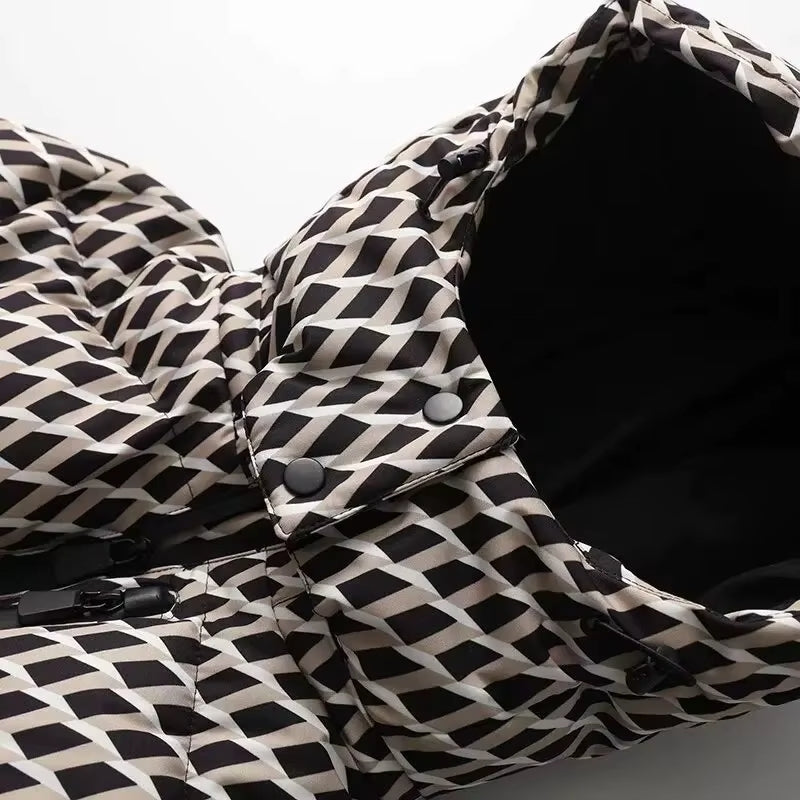 Winter Ski Jacket for Women – Warm Hooded Slim Fit Down Coat