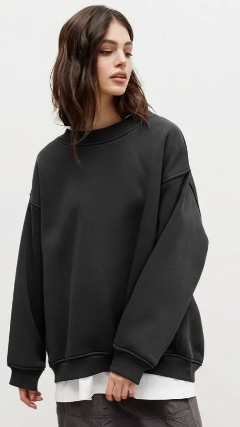 Women’s Oversized Fleece Hoodie – Warm Long Sleeve Pullover