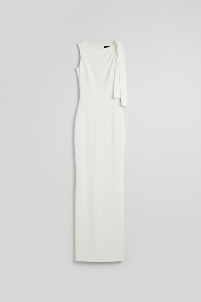 Women’s One Shoulder Maxi Dress – Sleeveless High Waist Design