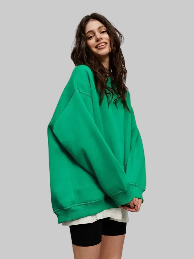 Women’s Oversized Fleece Hoodie – Warm Long Sleeve Pullover