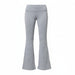 Women’s Low Waist Flared Pants – Solid Color Casual Fit