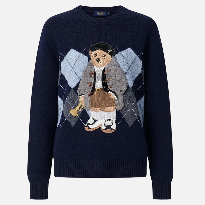 Women’s Embroidered Knit Sweater – Long Sleeve Pullover