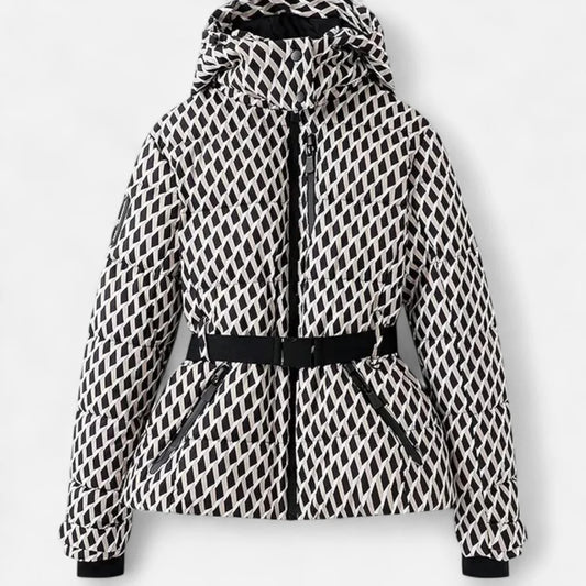 Winter Ski Jacket for Women – Warm Hooded Slim Fit Down Coat