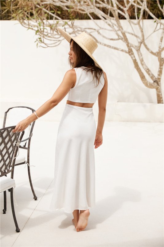 Fluttering Hearts Maxi Dress White - Velshara store
