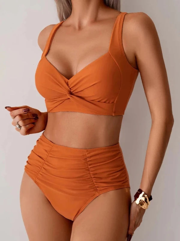 High Waist Two Piece Swimsuit for Women – Summer Beach Bikini Set - Velshara store