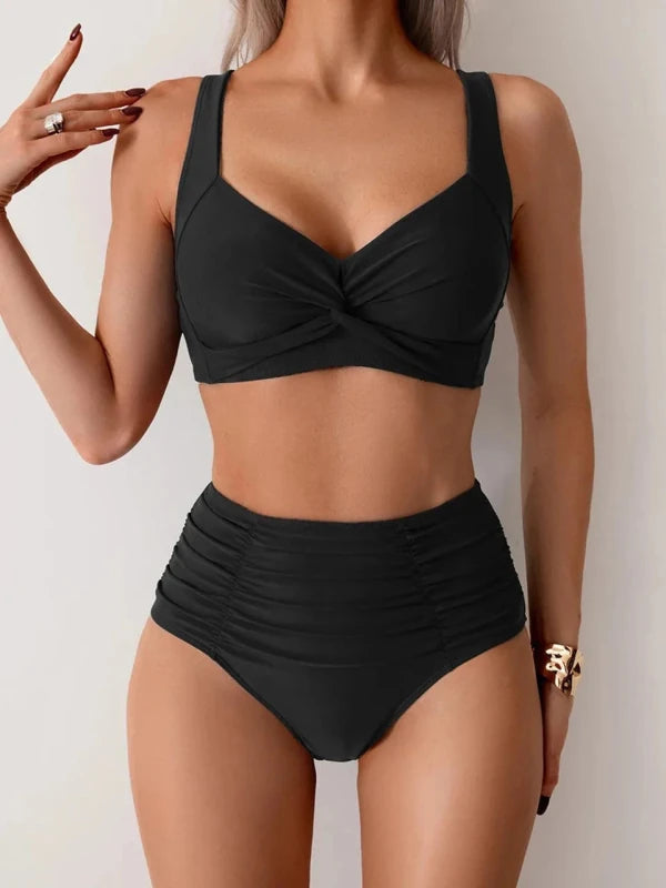 High Waist Two Piece Swimsuit for Women – Summer Beach Bikini Set - Velshara store