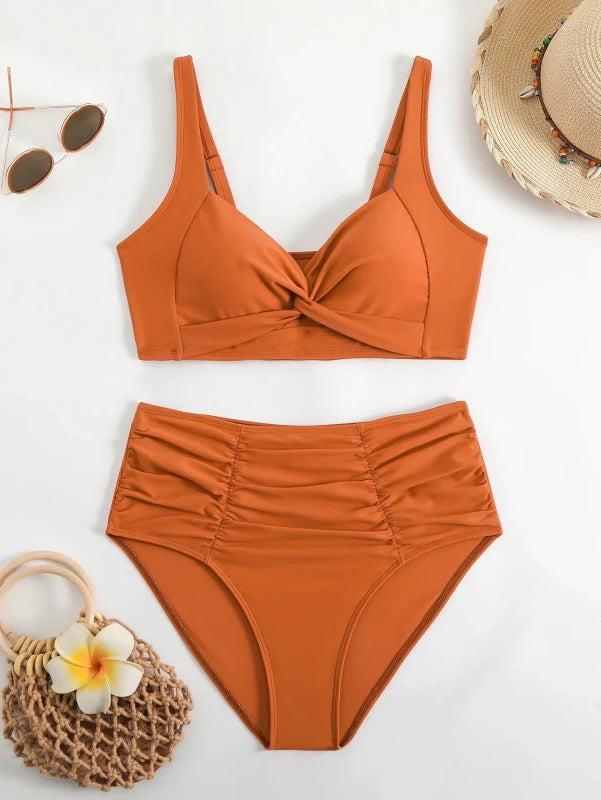 High Waist Two Piece Swimsuit for Women – Summer Beach Bikini Set - Velshara store