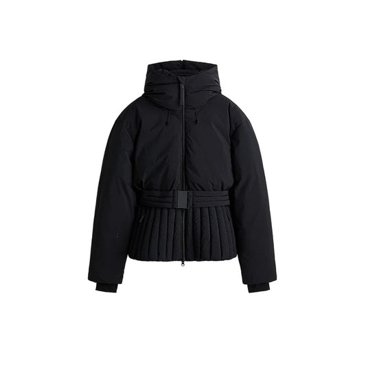 Womens Puffer ski Jacket Hood – Warm Winter Quilted Hooded Coat for Women