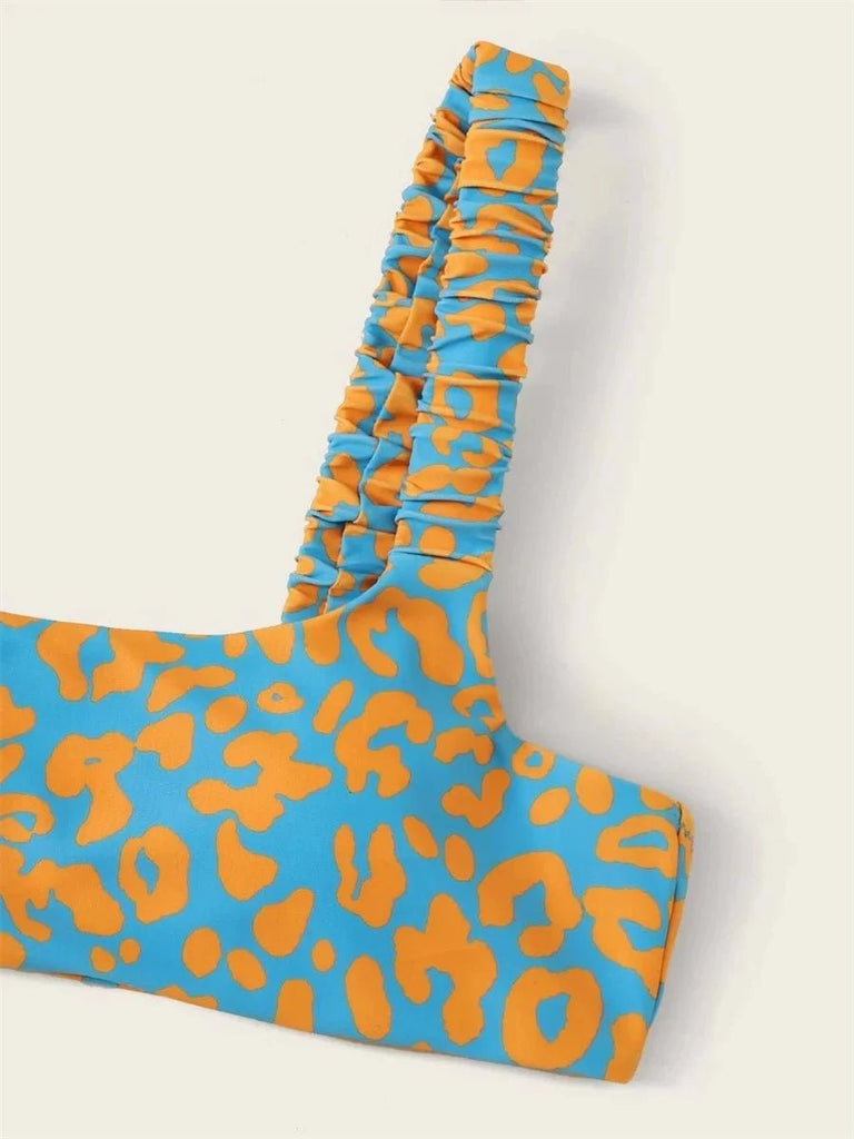 Orange Leopard Bikini Set for Women – Two Piece Swimwear - Velshara store