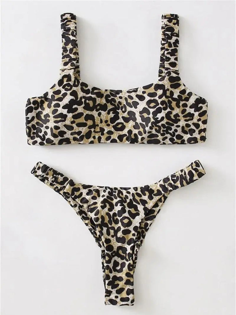 Orange Leopard Bikini Set for Women – Two Piece Swimwear - Velshara store