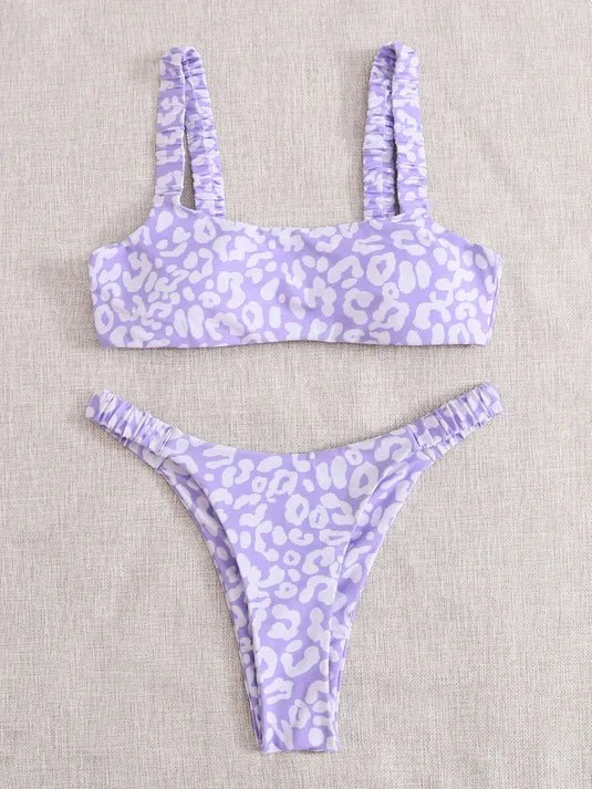 Orange Leopard Bikini Set for Women – Two Piece Swimwear - Velshara store