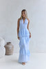Path Of Fate Halter Maxi Dress Blue - Velshara store