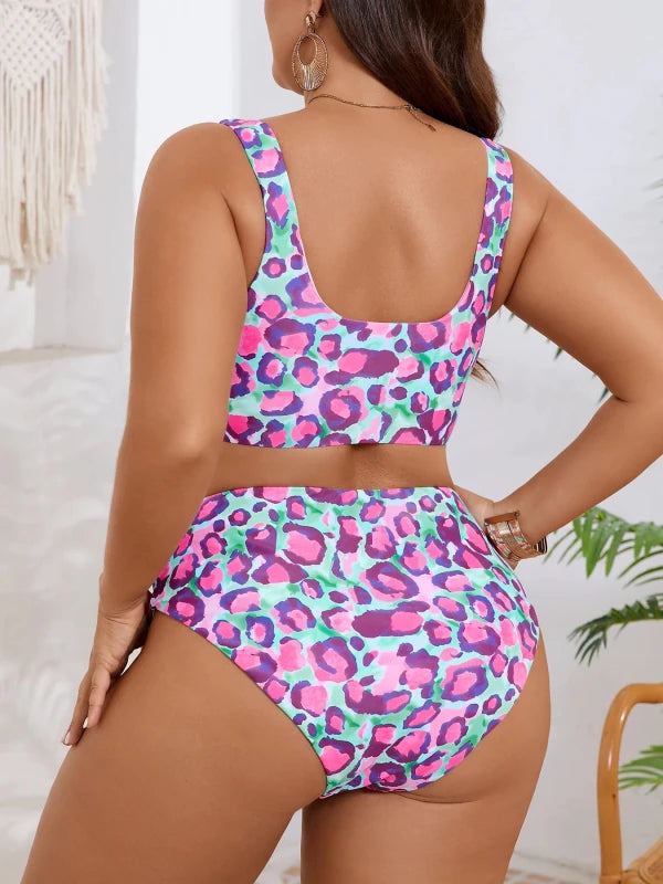 Plus Size High Waist Bikini for Big Bust – Supportive Swimwear Up to 5XL - Velshara store
