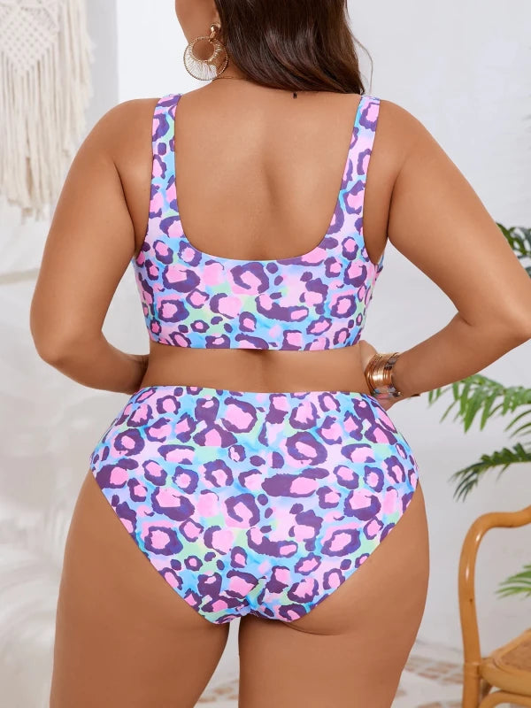 Plus Size High Waist Bikini for Big Bust – Supportive Swimwear Up to 5XL - Velshara store