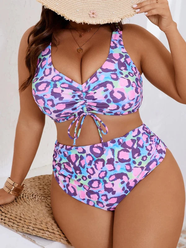 Plus Size High Waist Bikini for Big Bust – Supportive Swimwear Up to 5XL - Velshara store