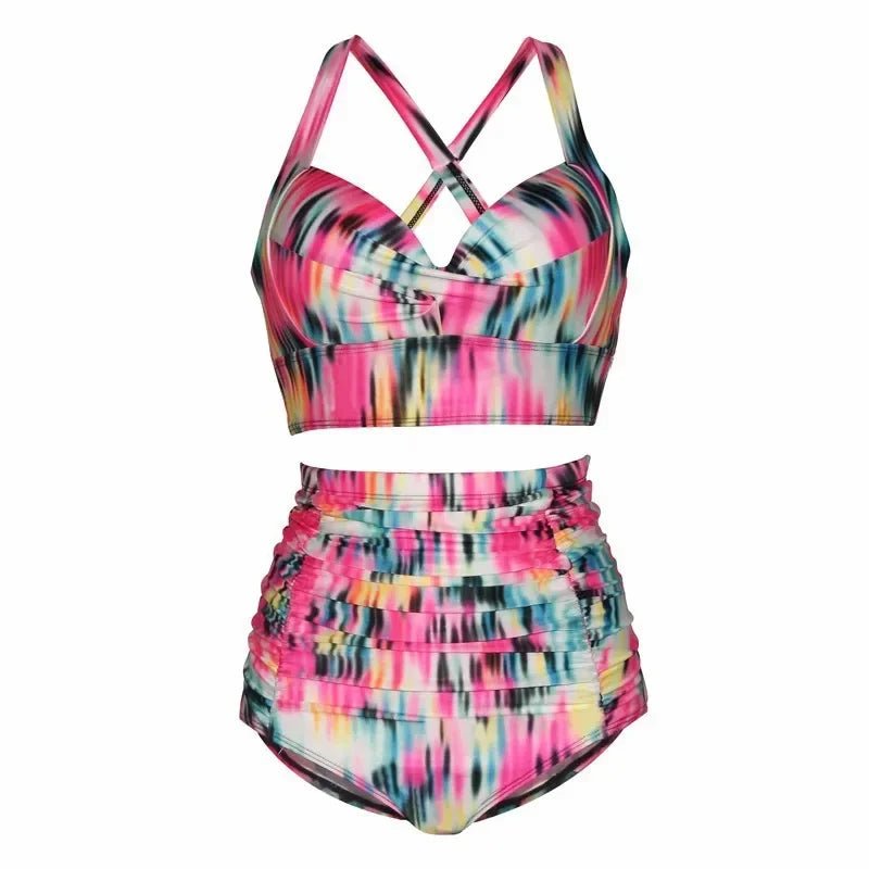 Plus Size High Waist Bikini for Fuller Busts – Supportive Swimwear - Velshara store