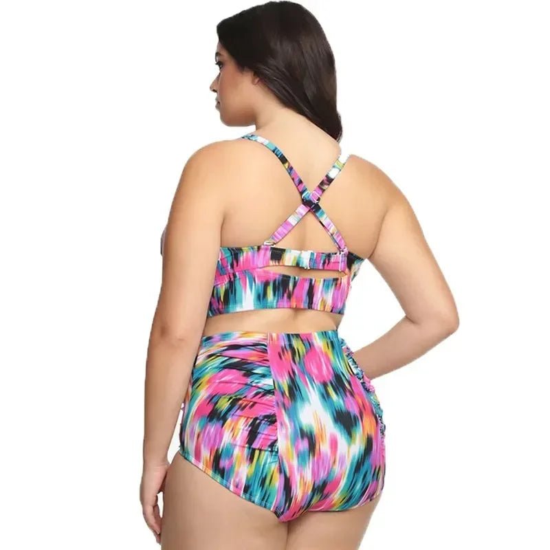 Plus Size High Waist Bikini for Fuller Busts – Supportive Swimwear - Velshara store
