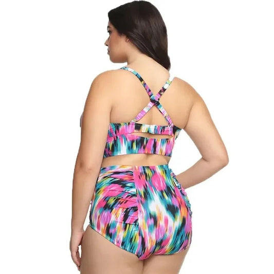 Plus Size High Waist Bikini for Fuller Busts – Supportive Swimwear - Velshara store