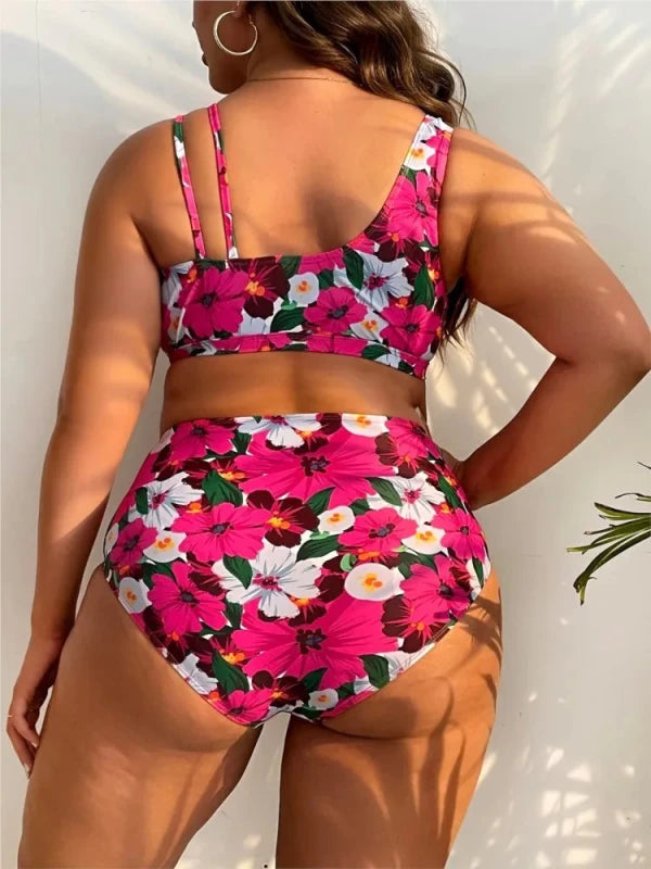 Plus Size High Waist Bikini Set – Tummy Control Swimwear Up to 5XL - Velshara store