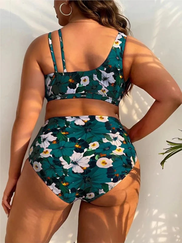 Plus Size High Waist Bikini Set – Tummy Control Swimwear Up to 5XL - Velshara store