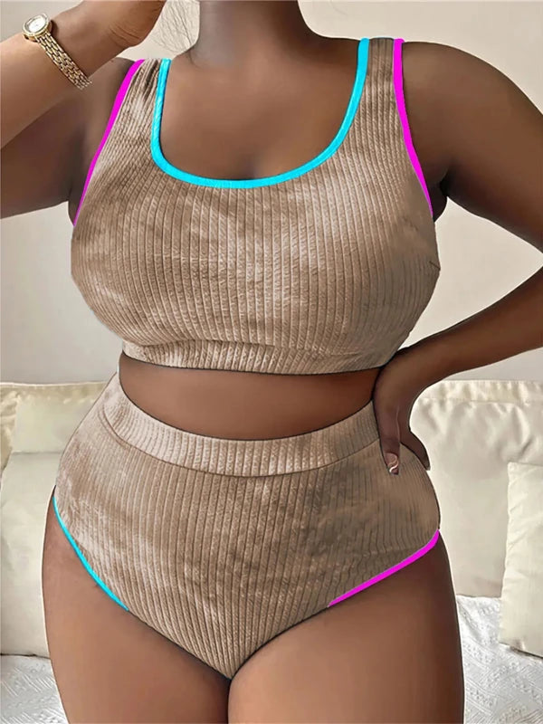 Plus Size High Waist Swimwear for Women – Comfortable Full Coverage Bikini - Velshara store