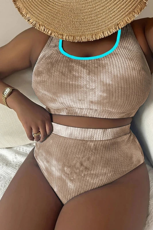 Plus Size High Waist Swimwear for Women – Comfortable Full Coverage Bikini - Velshara store