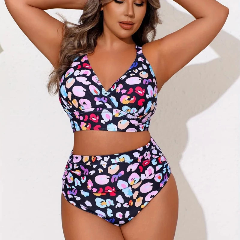 Plus Size Supportive High Waist Bikini Set – Up to 4XL - Velshara store
