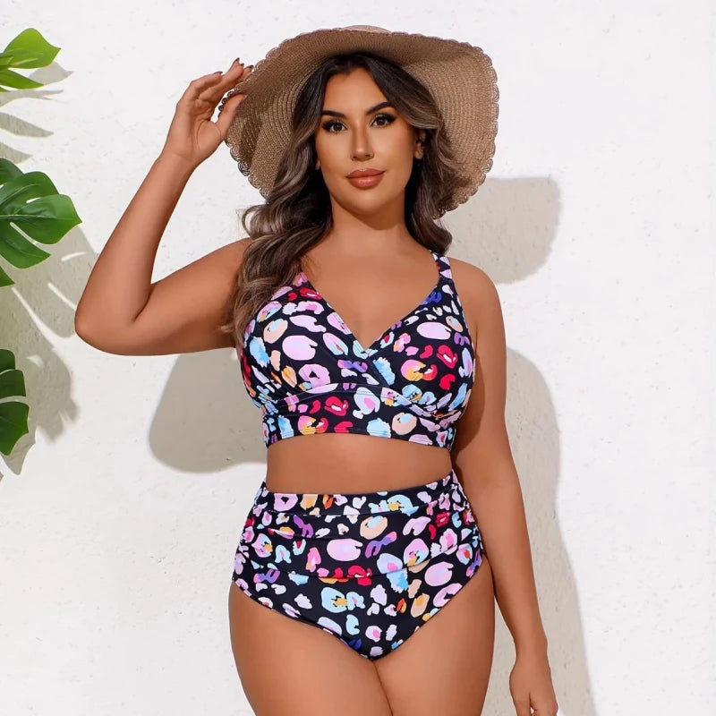 Plus Size Supportive High Waist Bikini Set – Up to 4XL - Velshara store