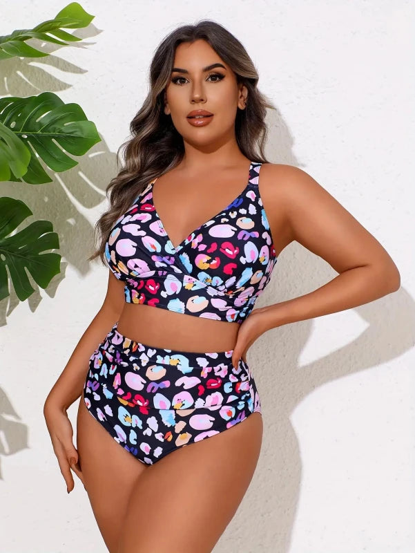 Plus Size Supportive High Waist Bikini Set – Up to 4XL - Velshara store