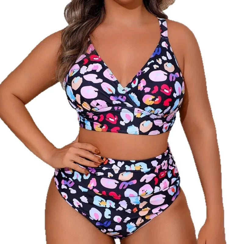 Plus Size Supportive High Waist Bikini Set – Up to 4XL - Velshara store