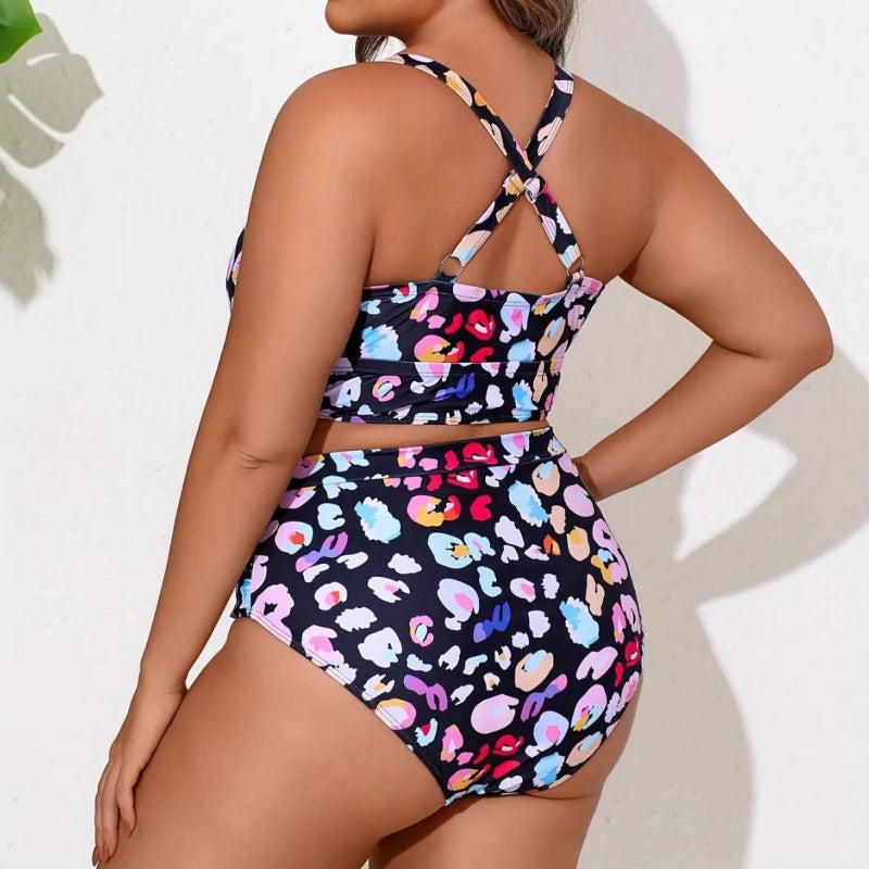 Plus Size Supportive High Waist Bikini Set – Up to 4XL - Velshara store