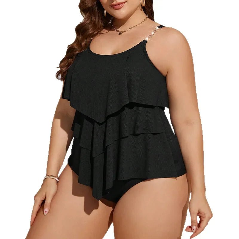 Plus Size Tummy Control Tankini Set – Flattering Swimwear Up to 4XL - Velshara store