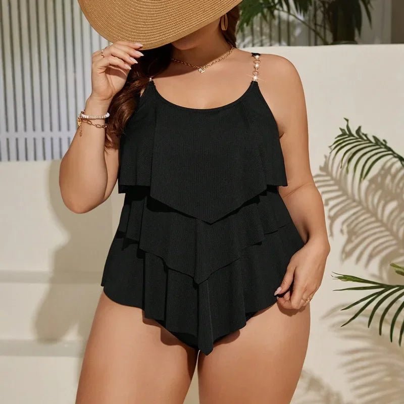 Plus Size Tummy Control Tankini Set – Flattering Swimwear Up to 4XL - Velshara store