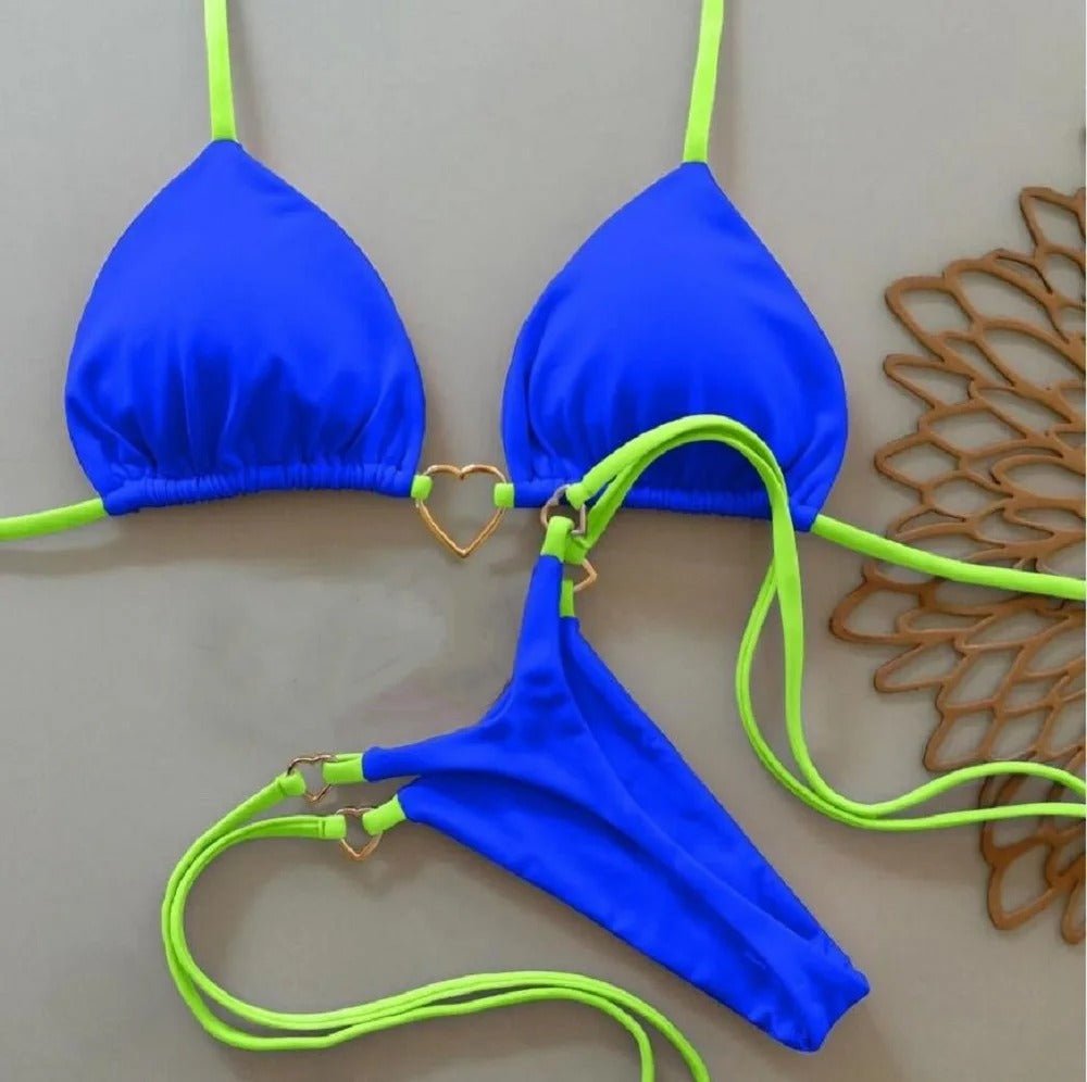 Red Brazilian Bikini Set for Women – Tie Side Two Piece Swimsuit - Velshara store