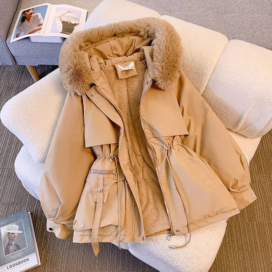 Winter Puffer Jacket for Women – Hooded Fleece Lined Down Coat - Velshara store