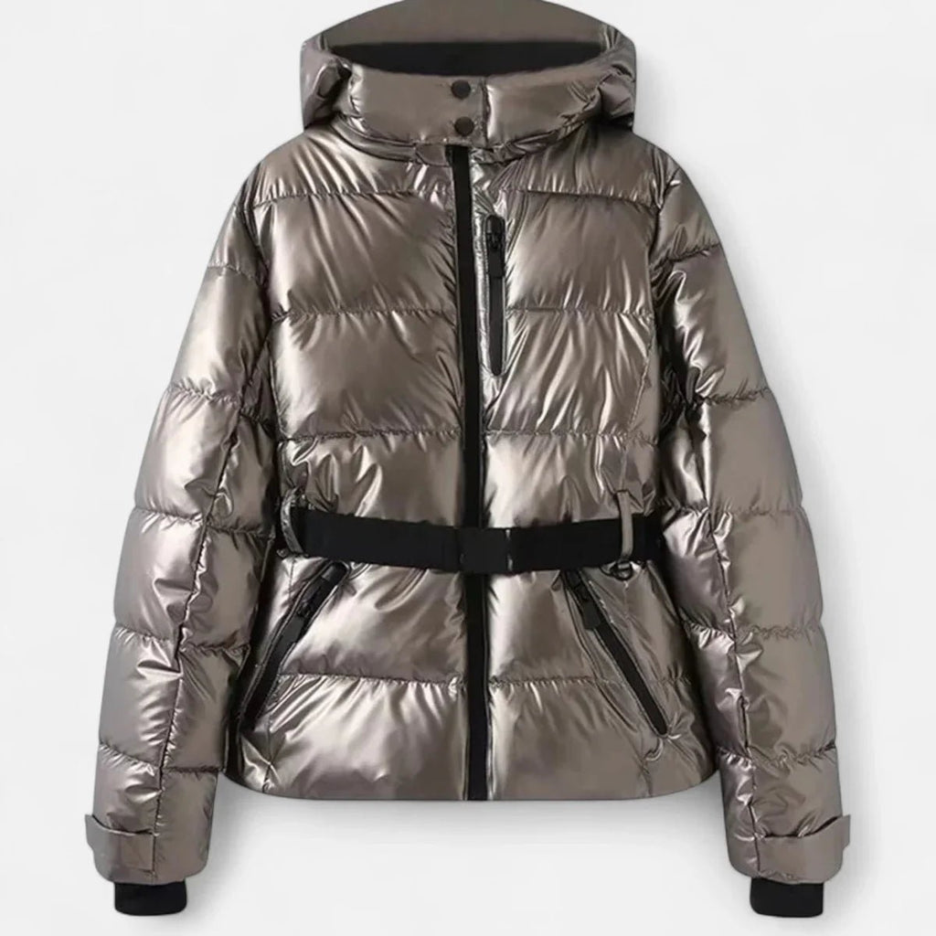 Winter Ski Jacket for Women – Warm Hooded Slim Fit Down Coat - Velshara store