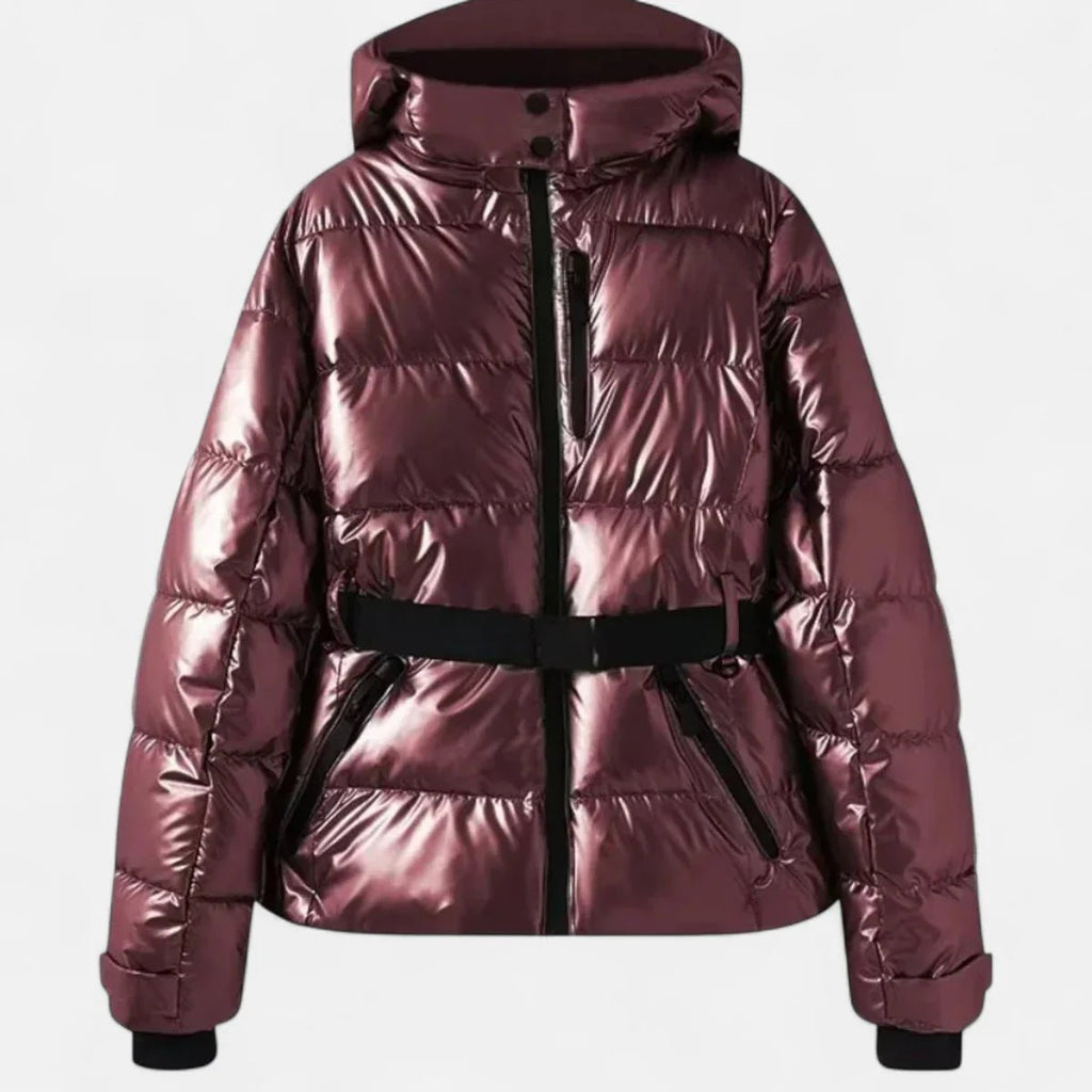 Winter Ski Jacket for Women – Warm Hooded Slim Fit Down Coat - Velshara store