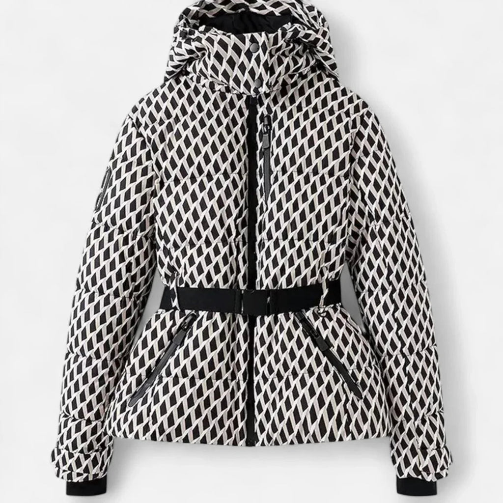 Winter Ski Jacket for Women – Warm Hooded Slim Fit Down Coat - Velshara store