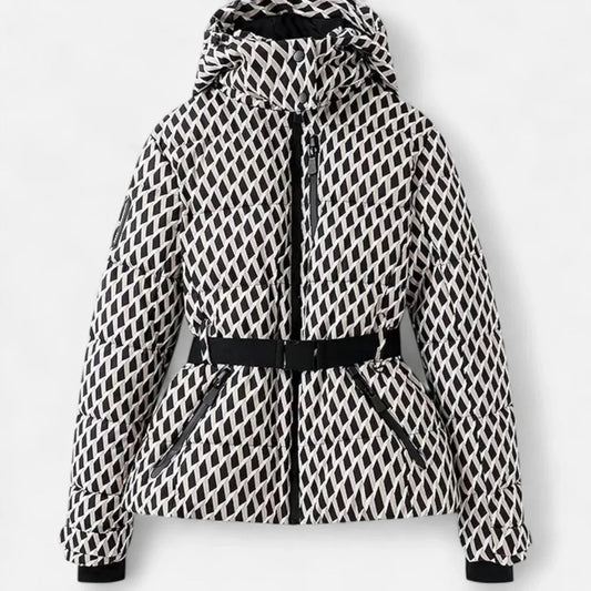 Winter Ski Jacket for Women – Warm Hooded Slim Fit Down Coat - Velshara store