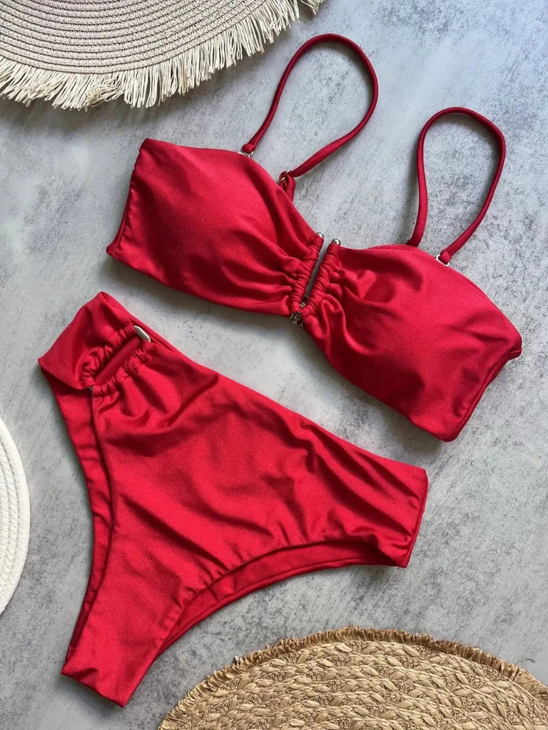 Women’s Bandeau Bikini Set – Brazilian Two Piece Swimwear for Summer Beach Days - Velshara store