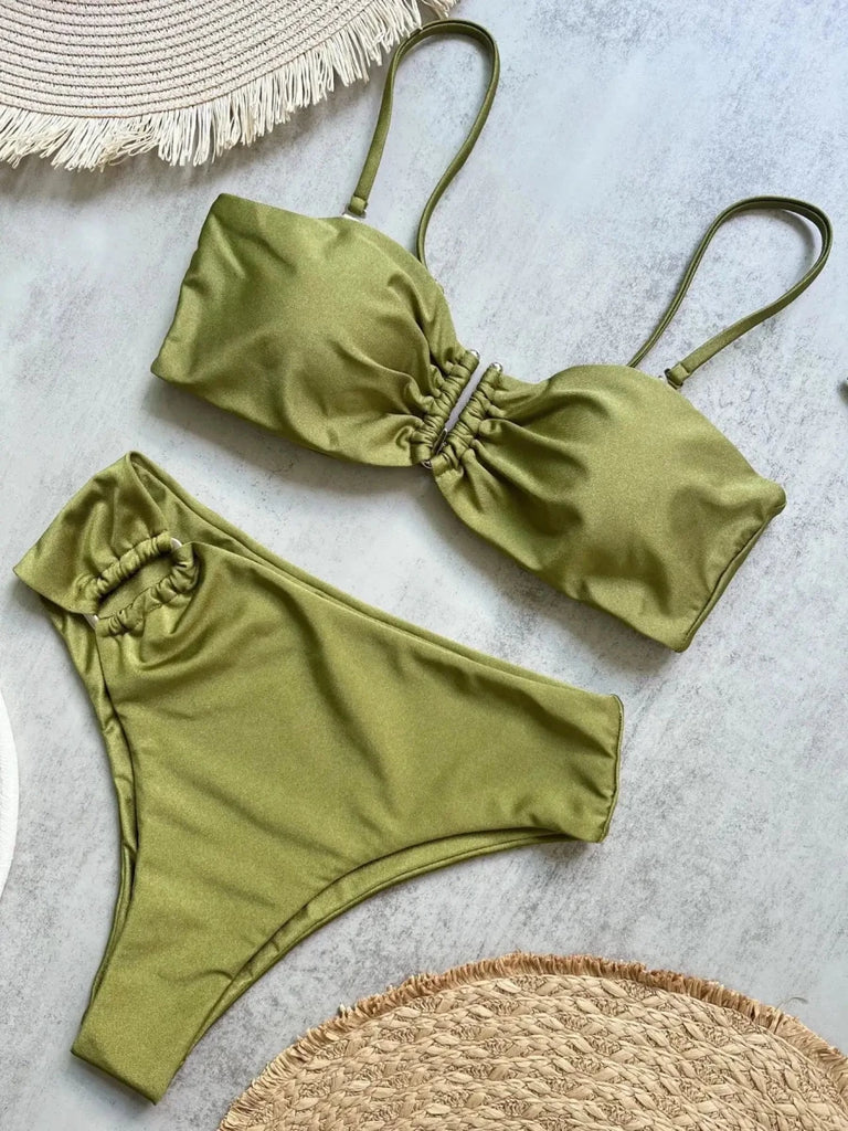 Women’s Bandeau Bikini Set – Brazilian Two Piece Swimwear for Summer Beach Days - Velshara store
