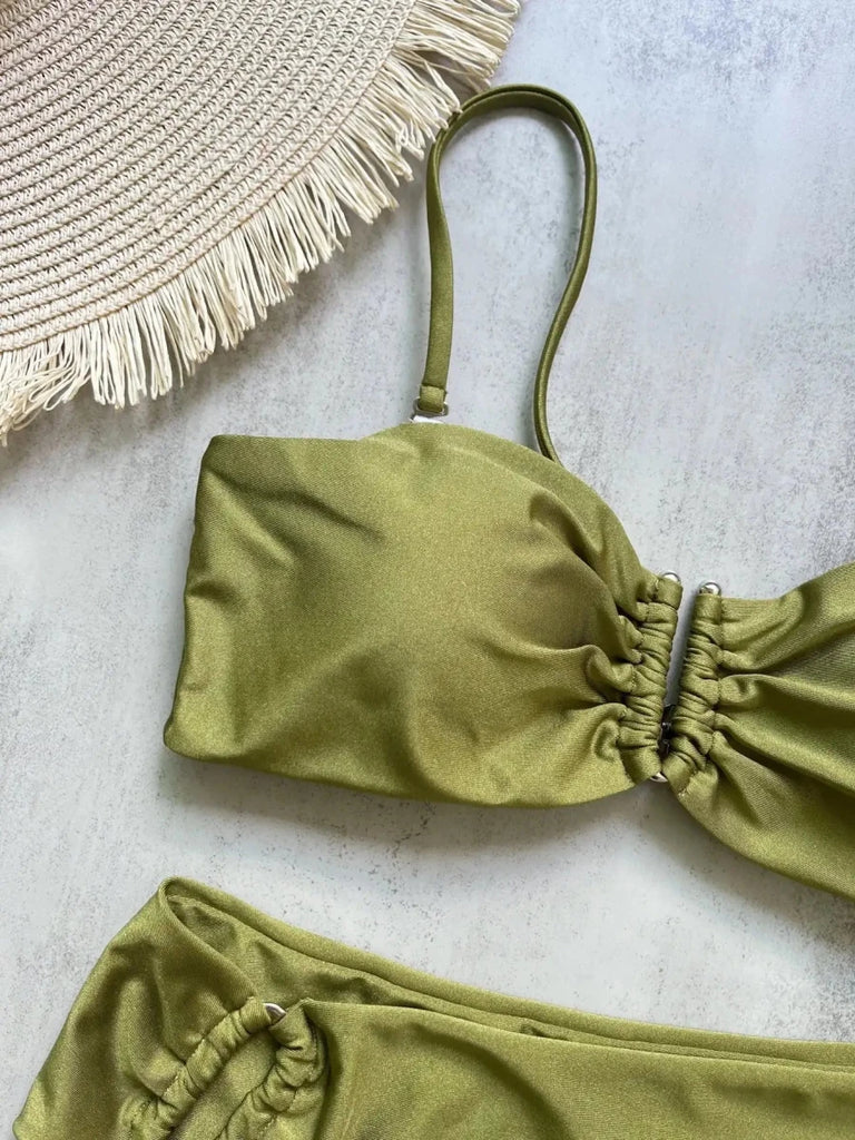 Women’s Bandeau Bikini Set – Brazilian Two Piece Swimwear for Summer Beach Days - Velshara store