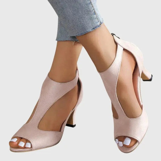 Women's Breathable Black Heels | Elegant Orthopedic Supportive Comfort Shoes - Velshara store