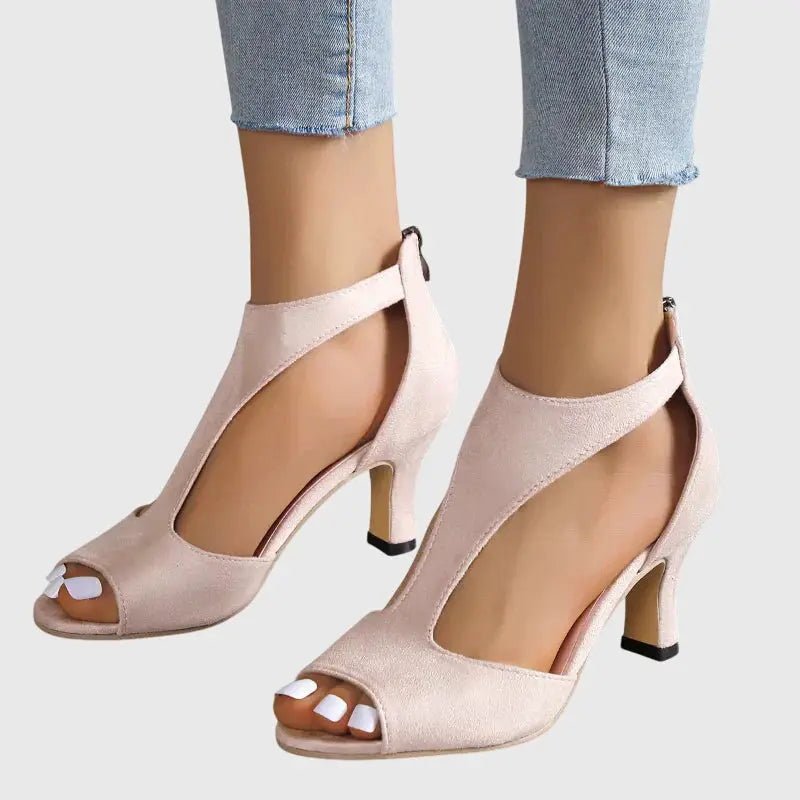 Women's Breathable Black Heels | Elegant Orthopedic Supportive Comfort Shoes - Velshara store