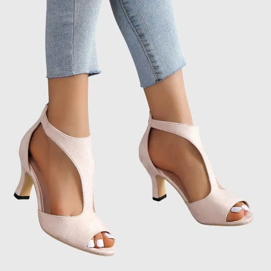 Women's Breathable Black Heels | Elegant Orthopedic Supportive Comfort Shoes - Velshara store